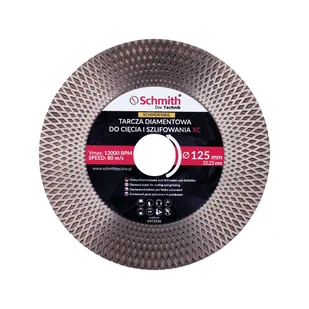 Tarcza diamentowa do cięcia i szlifowania uniwersalna 125 mm SCHMITH - Akcesoria do elektronarzędzi - miniaturka - grafika 1