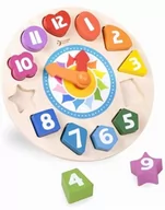 Zabawki interaktywne dla dzieci - ClassicWorld Zegar z kolorowymi klockami CL3655 - miniaturka - grafika 1