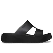 Klapki i japonki damskie - Klapki Crocs Getaway Platform H-Strap 209409-001 - czarne - miniaturka - grafika 1