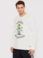 Bluzy męskie - Adidas Longsleeve Stoked Alien HC7142 Biały Regular Fit - miniaturka - grafika 1