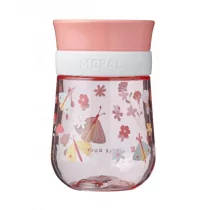 Kubek treningowy MIO Flowers & Butterflies 300ml różowy MEPAL - Kubki dla dzieci - miniaturka - grafika 1