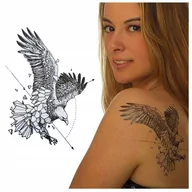 Zabawki kreatywne - Tatuaż Tymczasowy Wodny Orzeł / Linia / Wektor - miniaturka - grafika 1