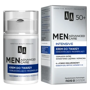 AA Men Advanced Care Intensive 50+ krem do twarzy odbudowująco-regenerujący 50ml - Kosmetyki do pielęgnacji twarzy męskie - miniaturka - grafika 1