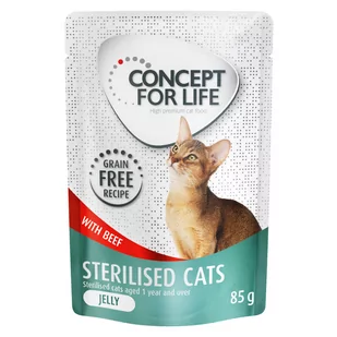 Concept for Life Sterilised Cats w galarecie, wołowina - bez zbóż - 12 x 85 g - Mokra karma dla kotów - miniaturka - grafika 1