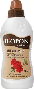 Nawóz Biohumus BIOPON do pelargonii i innych roślin balkonowych 0.5 L - Nawozy ogrodnicze - miniaturka - grafika 1