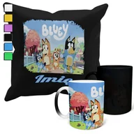 Gadżety dla niej i dla niego - ZESTAW KUBEK MAGICZNY + POSZEWKA Z PODUSZKĄ- NIEBIESKI PIESEK PREZENT + IMI - miniaturka - grafika 1