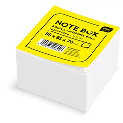 Ateneum Kostka papierowa biała 85x85x70 mm nieklejona - Notesy i bloczki - miniaturka - grafika 1
