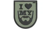 Odzież taktyczna i umundurowanie - 101 Inc. - Naszywka 3D - I Love My Beard - Zielony - miniaturka - grafika 1