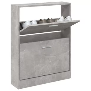 Szafka na buty, szarość betonu, 59x17x81 cm - Szafki na buty - miniaturka - grafika 4