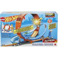 Tory, garaże, parkingi - Hot Wheels, zestaw Kaskaderska Gigapętla tor Samochodowy - miniaturka - grafika 1