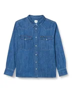 Koszulki i topy damskie - Lee Damska koszulka westernowa, niebieski, L - miniaturka - grafika 1