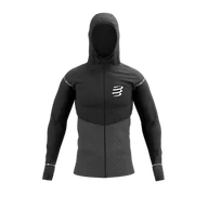 Kurtki męskie - COMPRESSPORT Kurtka biegowa męska WINTER INSULATED JACKET black - miniaturka - grafika 1