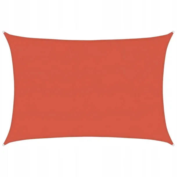 Żagiel przeciwsłoneczny, 160 g/m², terakotowy, 5x6 m, HDPE