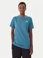 Koszulki i topy damskie - The North Face T-Shirt Redbox NF0A87NK Niebieski Relaxed Fit - miniaturka - grafika 1