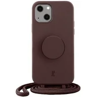 Etui i futerały do telefonów - Just Elegance Etui PopGrip do Apple iPhone 13 Ciemnobrązowy - miniaturka - grafika 1