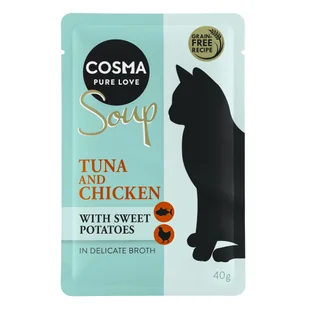 Cosma Megapakiet Soup 24 x 40 g Tuńczyk z kurczakiem i batatami - Mokra karma dla kotów - miniaturka - grafika 5