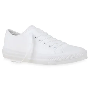 Mytrendshoe Damskie Trampki Niskie Buty Sportowe Sznurowane Trampki Rekreacyjne 94237, Kolor: Biały, Rozmiar: 37 - Trampki damskie - miniaturka - grafika 1