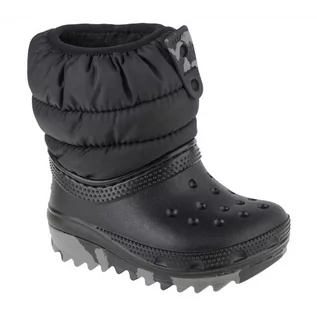 Buty dla dziewczynek - Buty Crocs Classic Neo Puff Boot Toddler Jr 207683-001 czarne - grafika 1