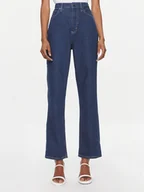 Spodnie damskie - Calvin Klein Jeansy K20K206576 Granatowy Relaxed Fit - miniaturka - grafika 1