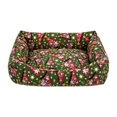 Drapaki dla kotów - Legowisko Dogguru z motywem świątecznym, choinki, zielone - miniaturka - grafika 1