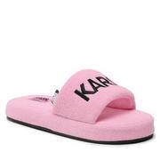 Buty dla dziewczynek - Kapcie KARL LAGERFELD - Z19106 S Pink 46S - miniaturka - grafika 1