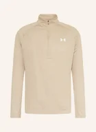 Swetry męskie - Under Armour Koszulka Z Długim Rękawem Ua Tech Textured beige - UNDER ARMOUR - miniaturka - grafika 1
