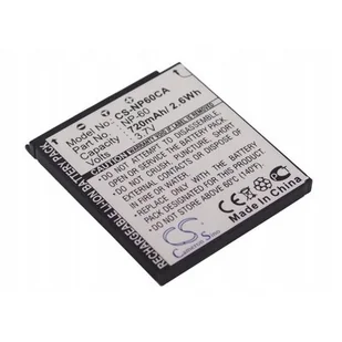 Cameron Sino Casio NP-60 720mAh 2.66Wh Li-Ion 3.7V Cameron Sino) - Akumulatory do aparatów dedykowane - miniaturka - grafika 1