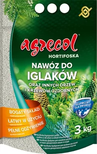 Agrecol nawóz iglaki, drzewa i krzewy ozdobne hortifoska 3kg - Nawozy ogrodnicze - miniaturka - grafika 1