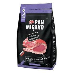 Pan Mięsko Senior Cielęcina Z Jagnięciną 3 kg Rozmiar M - Sucha karma dla psów - miniaturka - grafika 1