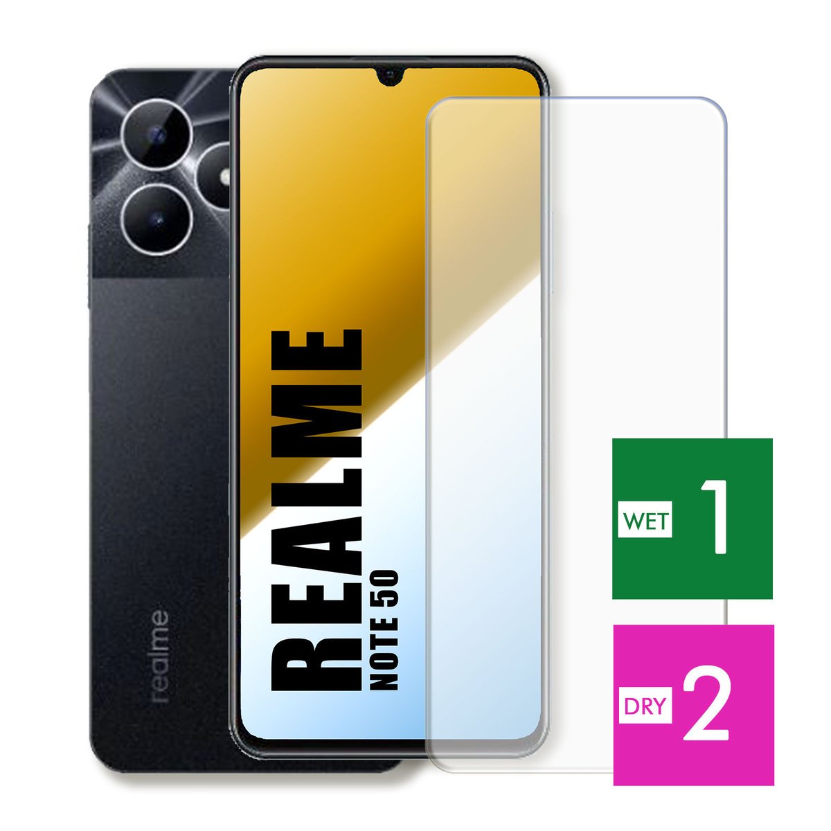 WZMOCNIONE SZKŁO DO REALME NOTE 50 SZYBKA HARTOWANE 9H JAKOŚĆ