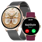 Smartwatch - Smartwatch Damski Zegarek Polskie Menu Rozmowy Sport Amoled Smart Watch Pl - miniaturka - grafika 1