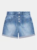 Spodenki damskie - Guess Szorty jeansowe J3GD16 D4MU2 Niebieski Relaxed Fit - miniaturka - grafika 1