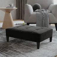 Pufy i podnóżki - shumee shumee Podnóżek czarny 78x56x32 cm tapicerowany aksamitem - miniaturka - grafika 1