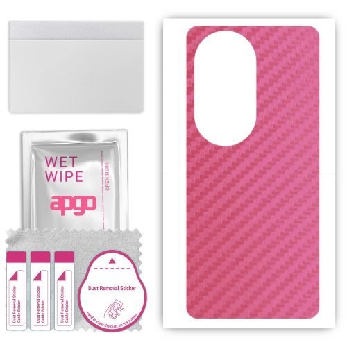 folia naklejka skórka strukturalna na TYŁ do Oppo Reno11 PJH110 - Carbon Różowy - apgo SKINS