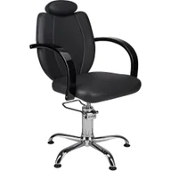 Fotele fryzjerskie - Profesjonalny Fotel Fryzjerski Toledo Rodzaj podstawy: Pięcioramienna Stopki Czarne - miniaturka - grafika 1