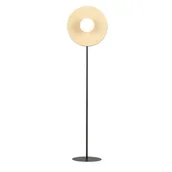 Lampy stojące - Lampa podłogowa SOHO LP1 E14 - czarny/drewno/opal - miniaturka - grafika 1