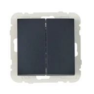 Wyłączniki światła i elektryczne - Efapel Włącznik schodowy PODWÓJNY LOGUS 90 Czarny - miniaturka - grafika 1