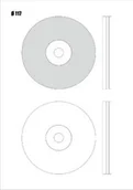 Etykiety do drukarek - Etykiety samoprzylepne na CD - 2 na arkusz, 100 ark. - miniaturka - grafika 1
