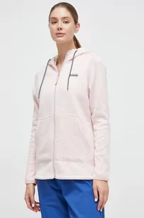 Columbia bluza sportowa Sweater Weather kolor różowy z kapturem melanżowa - Bluzy damskie - miniaturka - grafika 1