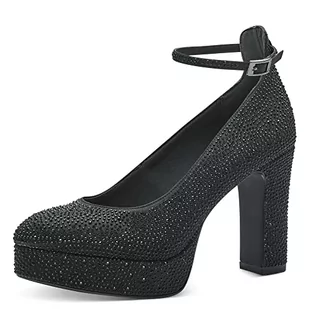 Tamaris Damskie czółenka 1-1-24409-41, Black Glam, 38 EU, Black Glam, 38 EU - Czółenka - miniaturka - grafika 1