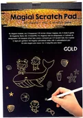 Zabawki kreatywne - Magiczna złota zdrapywanka. 40 arkuszy - miniaturka - grafika 1