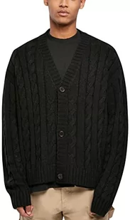Urban Classics Męskie bluzy z kardiganem Boxy, czarny, 3XL - Swetry męskie - miniaturka - grafika 1