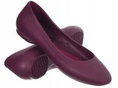 Baleriny - BALERINY DAMSKIE - CROCS - OLIVIA II LINED FLAT 203404-504 ŚLIWKOWE - miniaturka - grafika 1