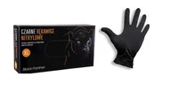 Rękawiczki jednorazowe - DOMAN BLACK PANTHER 100 szt XL Rękawiczki nitrylowe czarne - miniaturka - grafika 1