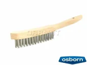 Narzędzia warsztatowe - Szczotka drewniana druciana 2-rzędowa ręczna z drutem stalowym - OSBORN (0001 152 132) - miniaturka - grafika 1
