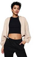 Bluzy damskie - Trendyol Damska bluza THMAW23SW0005/Bej beżowa, M, BEŻOWY - miniaturka - grafika 1
