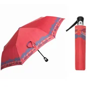 Parasole - Automatyczna parasolka damska marki Parasol, skórzana rączka - miniaturka - grafika 1