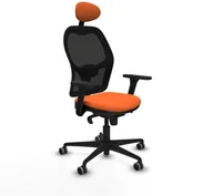Fotele i krzesła biurowe - Krzesło Biurowe z Zagłówkiem Jorquera Piqueras y Crespo 3D036G1 Pomarańczowy - miniaturka - grafika 1