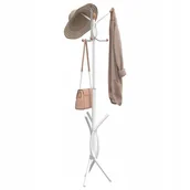 Wieszaki i stojaki - Stojący wieszak na płaszcze, biały, 176 cm, malowane żelazo - miniaturka - grafika 1