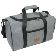 Torby podróżne - Solidna Mała Torba Podróżna Na Siłownie PETERSON TBP-6 SZARA 40 x 24 x 21 [cm] - miniaturka - grafika 1